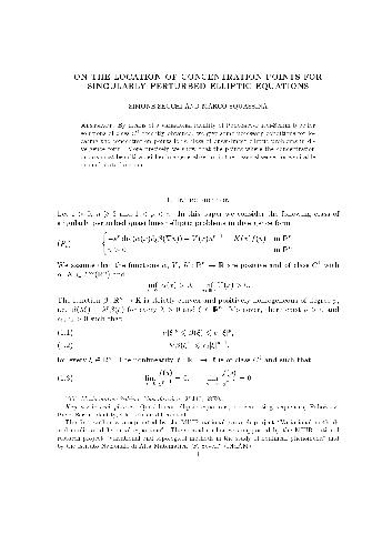 On the location of concentration points for singularly perturbed elliptic equations