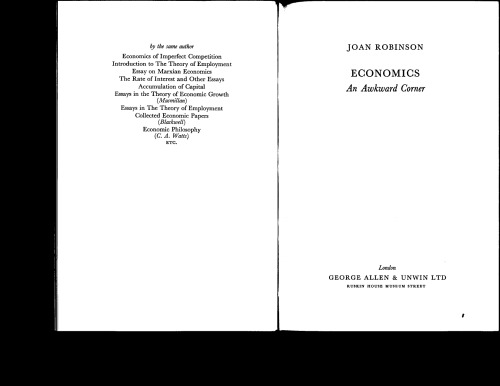 Economics: an awkward corner