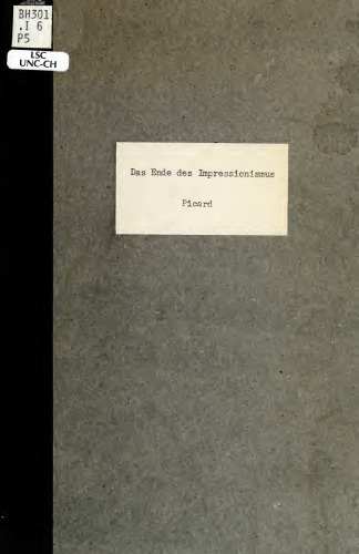 Das Ende der Impressionismus