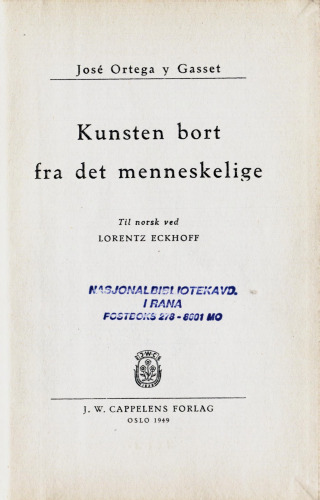 Kunsten bort fra det menneskelige