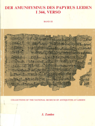 Der Amunhymnus des Papyrus Leiden I 344, verso