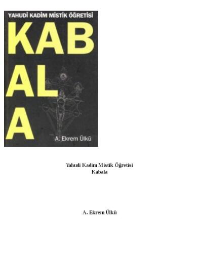 Kabala Yahudi Kadim Mistik Öğretisi