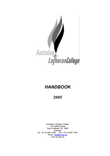Australian Lutheran College Handbook
