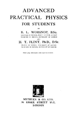 Advanced Practical Physics for Students