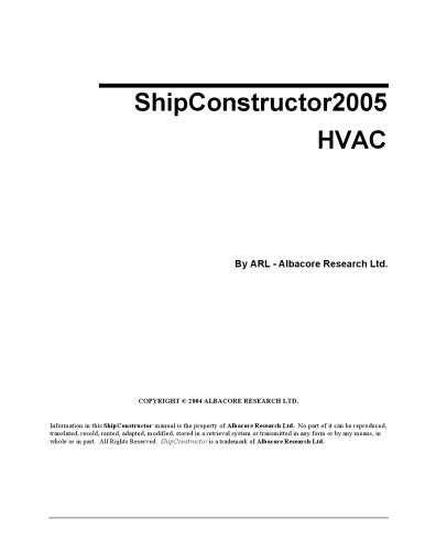 ShipConstructor 2005 HVAC
