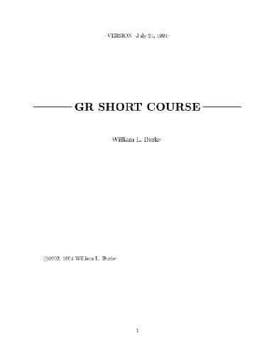 GR short course