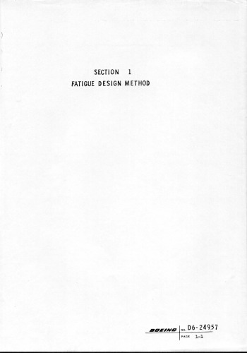 Boeing fatigue design methods