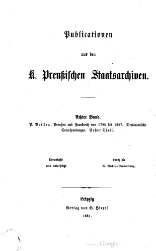 Preußen und Frankreich von 1795bis 1807 / 1795 - 1800