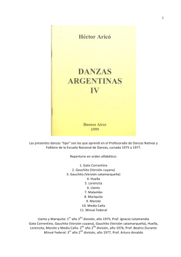 Danzas argentinas IV