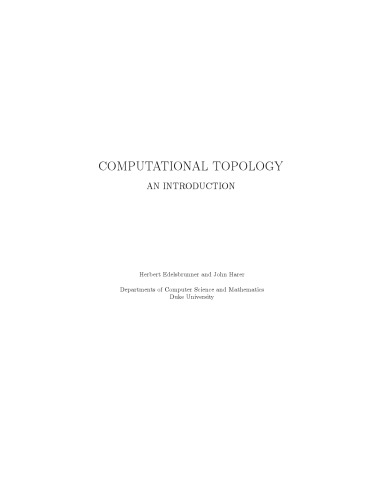 Computational Topology - An Introduction