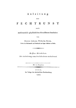 Anleitung zur Fechtkunst nach mathematisch-physikalischen Grundsätzen