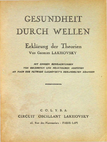 Gesundheit durch Wellen - Erklärung der Theorien