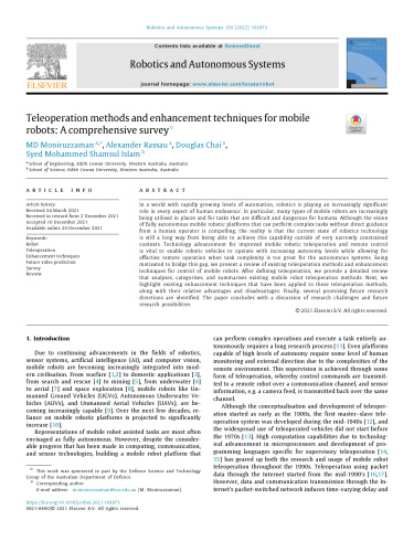 Teleoperation methods and enhancement techniques for mobile robots: A comprehensive survey