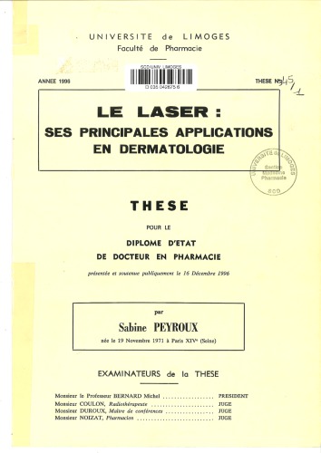 Le laser ses principales applications en dermatologie.pdf