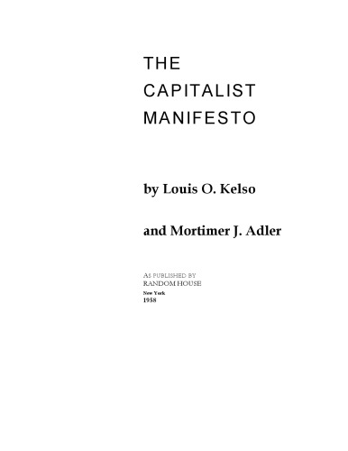 The Capitalist Manifesto
