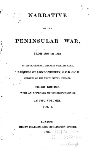 Narrative of the Peninsular War 1808 to 1813