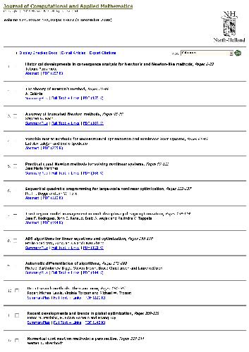 Numerical analysis 2000. Optimization and nonlinear equations