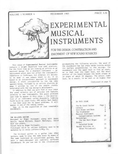 Journal of experimental musical instruments Journal of experimental musical instruments