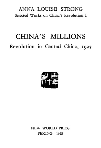 China's millions - Revolution in Central China, 1927