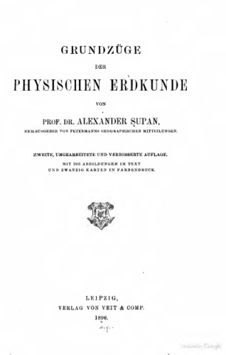 Grundzüge der physischen Erdkunde