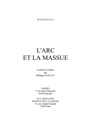 L'arc et la massue