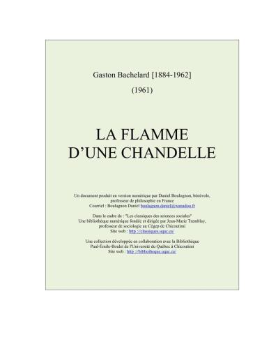 La flamme d'une chandelle