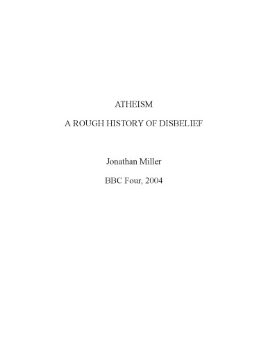 Atheism: A Rough History of Disbelief