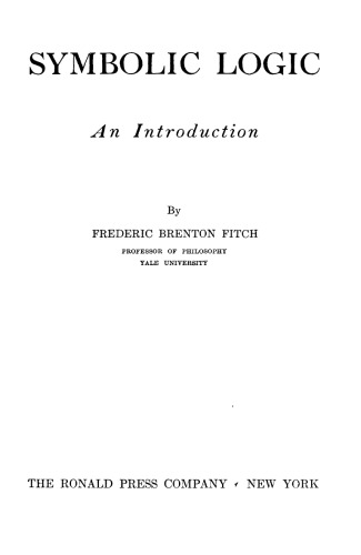 Symbolic Logic An Introduction