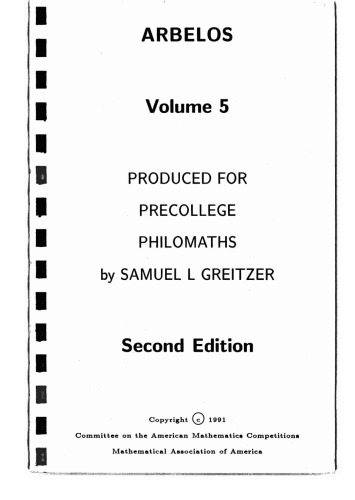 Arbelos Volume 5 (1986-1987)