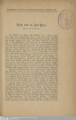Nach und in Süd-Pare