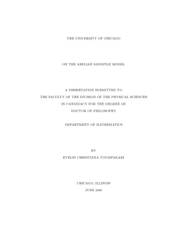 On the Abelian sandpile model [PhD thesis]