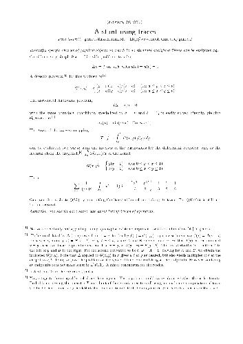 A stunt using traces