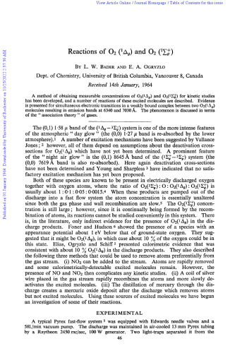 Reactions of O2 (1Δg) and O2 (1Σ+g)