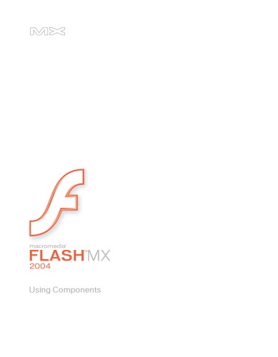 Macromedia - Macromedia Flash MX 2004, Using Components