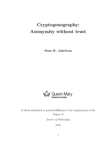 Cryptogenography: Anonymity without trust
