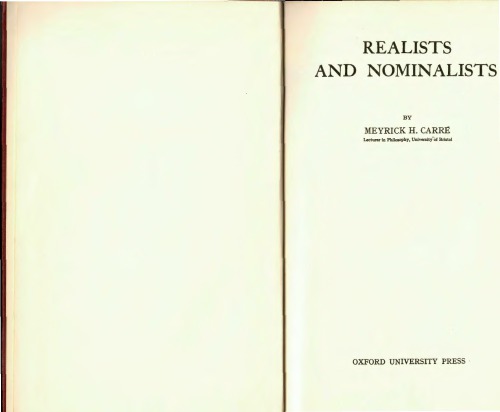 Realists & Nominalists
