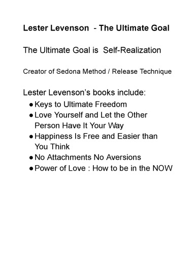 The Ultimate Goal