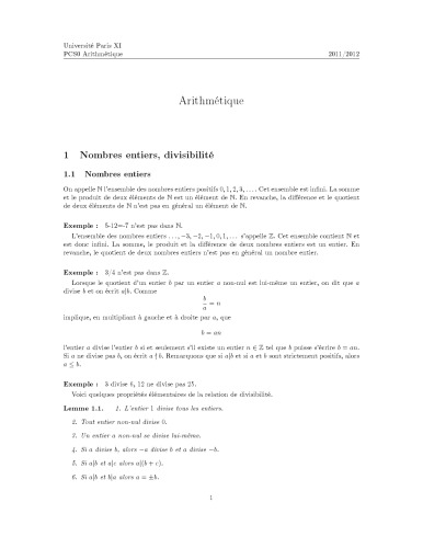 Arithmétique