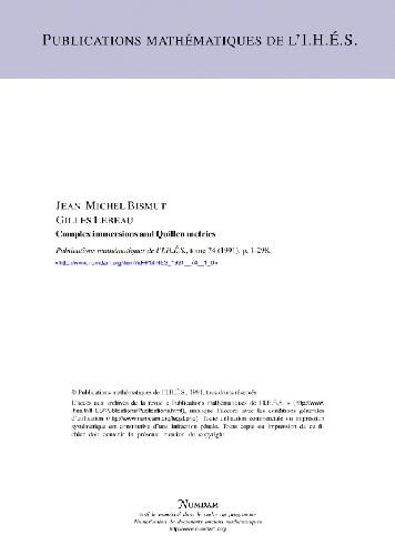 Complex immersions and Quillen metrics