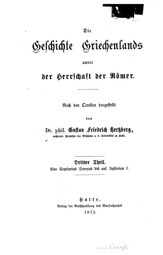 Von Septimius Severus bis auf Justinian I.