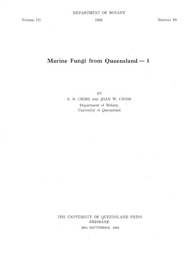 Marine Fungi from Queensland