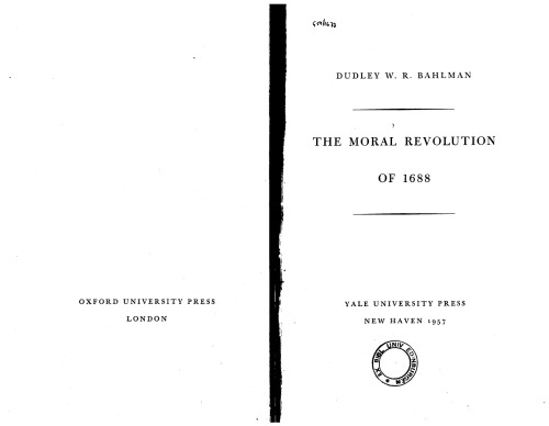 Moral Revolution of 1688