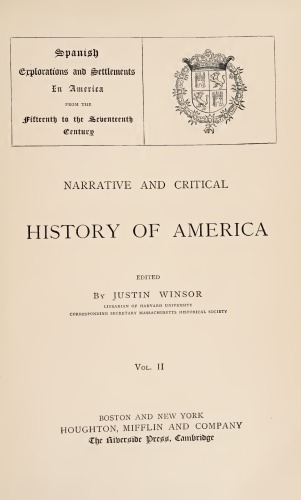 Narrative and Critical History of America