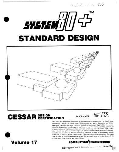 System 80+ Standard [nucl. powerplnt] Design - Vol 17
