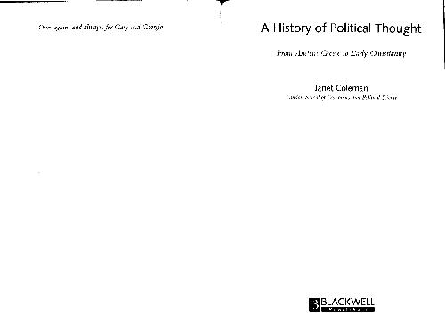 A History Of Political Thought
