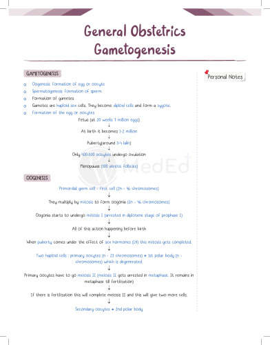 Physics Wallah MedEd Notes Obstetrics and Gynaecology
