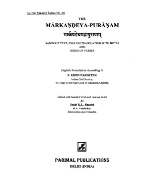 Markandeya Purana Sanskrit Text with English Translation