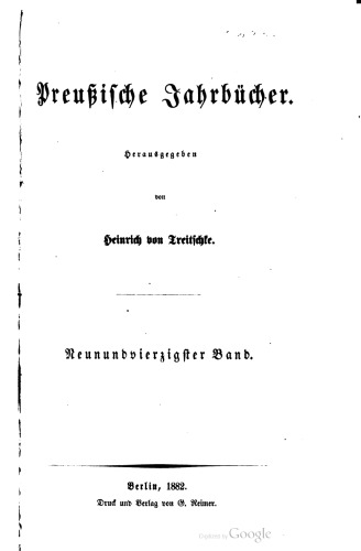 Preußische Jahrbücher