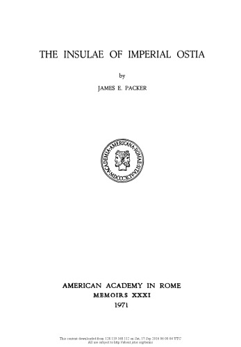 The Insulae of Imperial Ostia