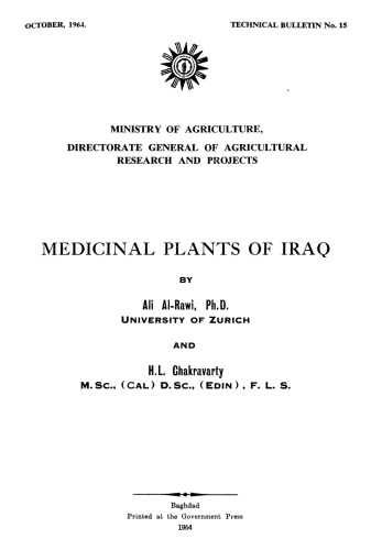 Medicinal Plants of Iraq